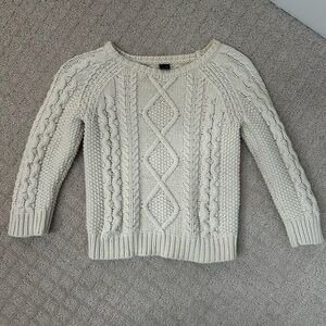 Baby Gap Cream Hand Knit Wool Blend Nordic Sweater- Sz 3yr Toddler